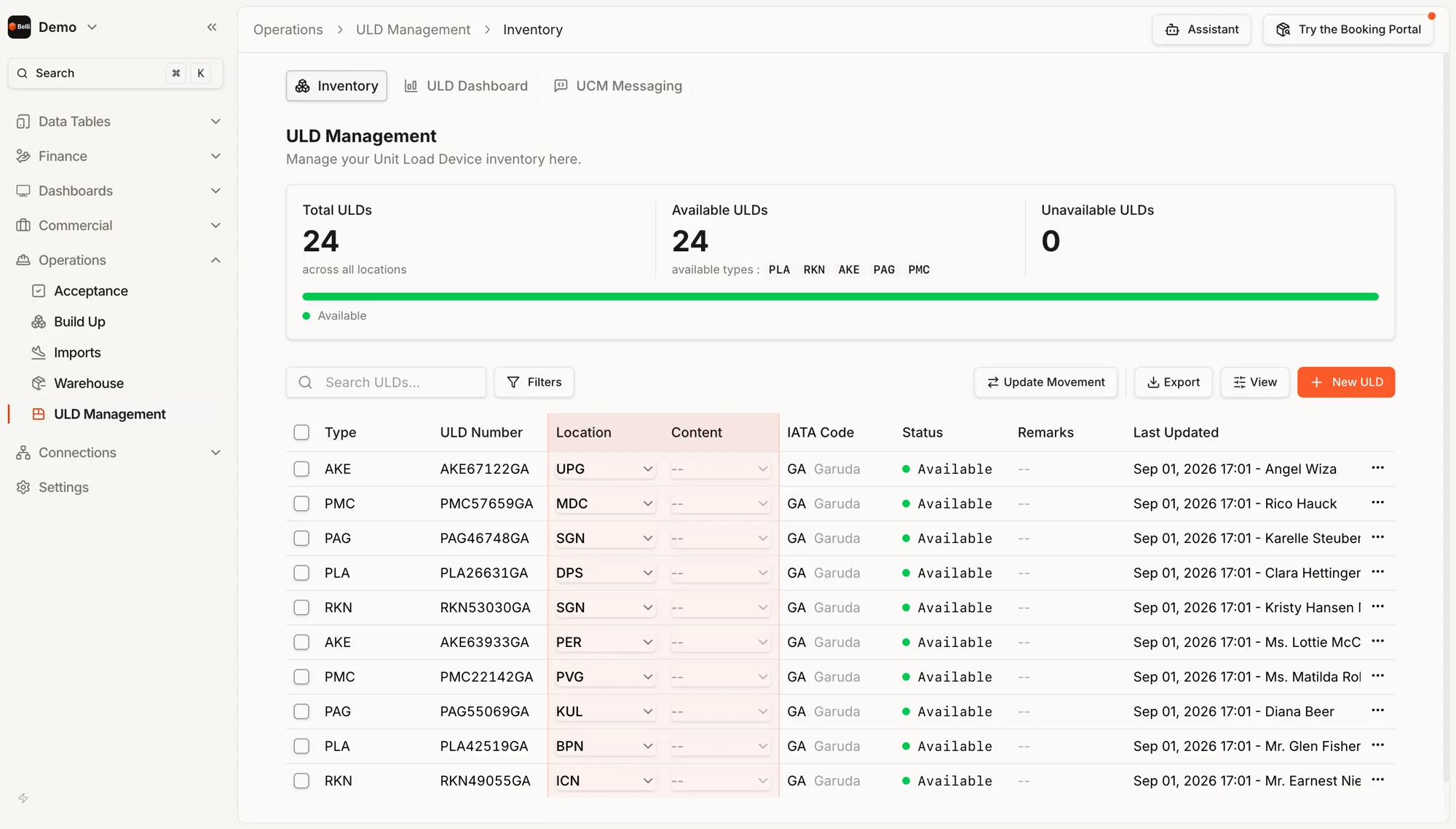 Operations › ULD Management › Inventory